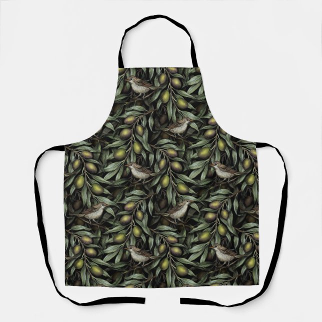 Olive Branches & Warblers Apron (Front)