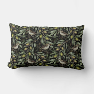 Olive Branches & Warblers Lumbar Cushion