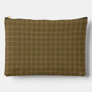 Olive Burgundy Plaid Classic Pattern Rustic Accessory Pouch