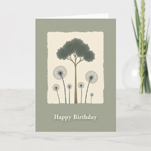 Olive Canopy Birthday Card