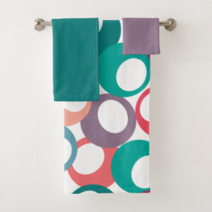 Olive Circles Bath Towel Set
