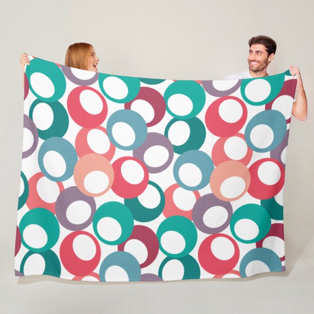 Olive Circles Fleece Blanket (In Situ)