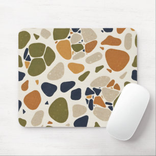Olive Clay Terrazzo Mouse Pad