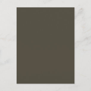 Olive Dark Green Solid Trend Colour Background Postcard