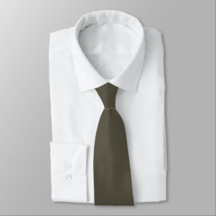 Olive drab camouflage Solid plain  Tie