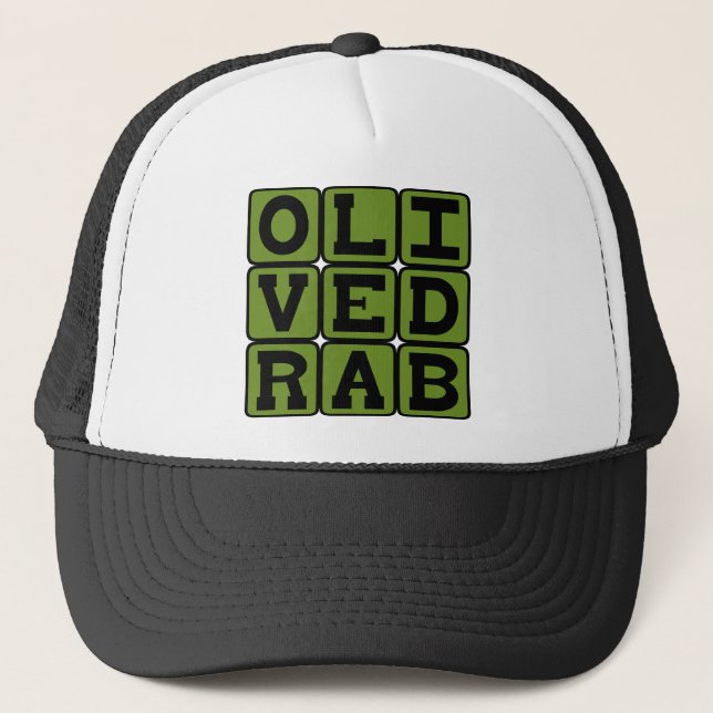 Olive Drab, Colour Trucker Hat (Front)