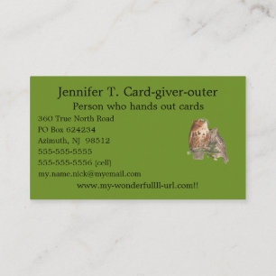 Olive Drab Green 6B8E23 Single Solid Colour Business Card
