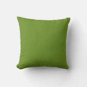Olive Drab Green 6B8E23 Solid Colour Design Cushion
