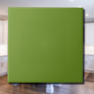 Olive Drab Solid Colour Classic Elegant Ceramic Tile