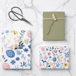 Olive Easter Wrapping Paper Sheet Set – 19"x29"