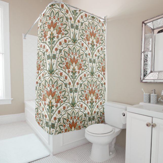 Olive & Ember Medallion Shower Curtain (In Situ)