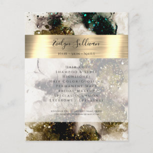 Olive emerald green watercolor flyer