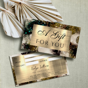 Olive emerald green watercolor gift card