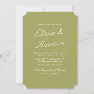 Olive Estate Calligraphy Wedding Invitation