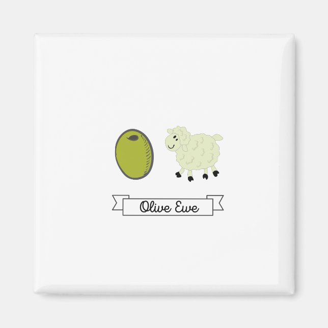 Olive Ewe (I Love You) Magnet (Front)