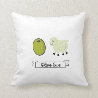 Olive Ewe (I Love You) Throw Pillow