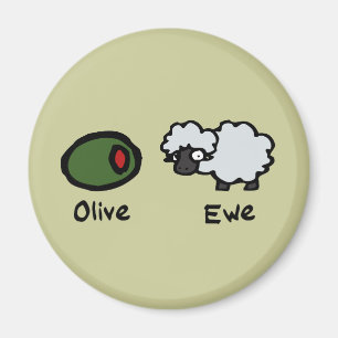 Olive Ewe Magnet