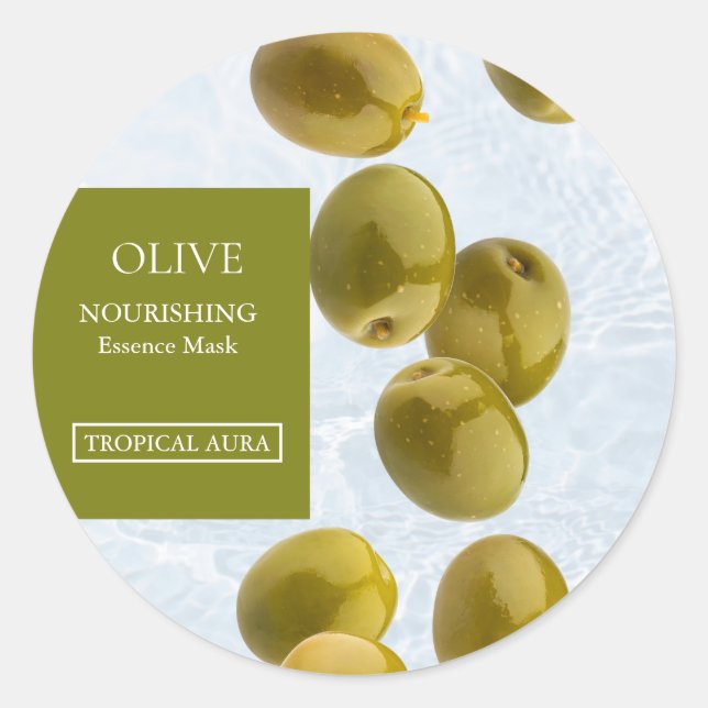 Olive Facial Mask Label (Front)