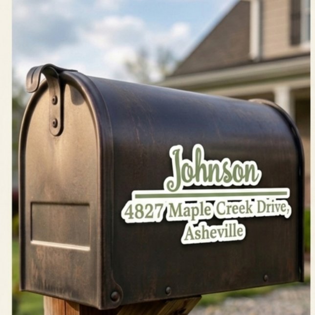 Olive Family Name & Address Mailbox Personalised (Creator Uploaded)