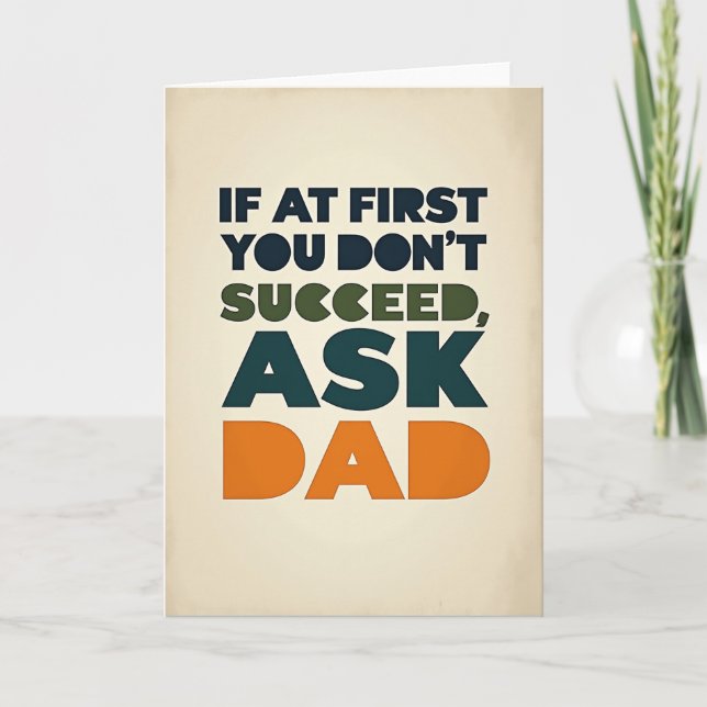 Olive Fathers Day Advice Card (Front)