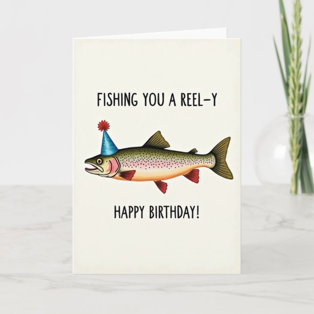 Olive Fish Birthday Card (Front)