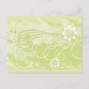 olive flowers postcard