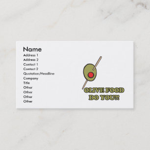 olive food business card