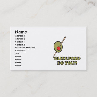 olive food business card
