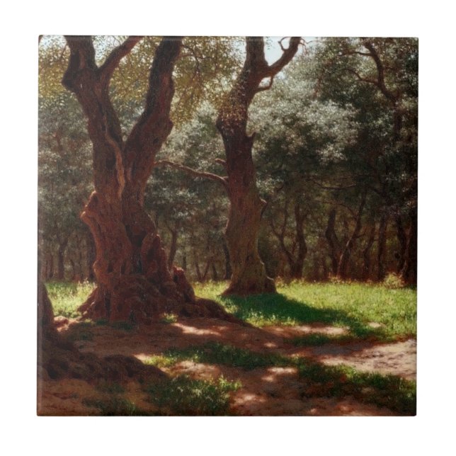 Olive Forest in Cap Saint Martin Ceramic Tile (Front)