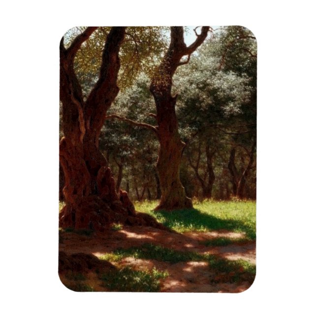 Olive Forest in Cap Saint Martin Magnet (Vertical)