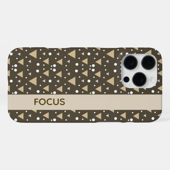 Olive Geometry Luxe iPhone Case (Back Horizontal)