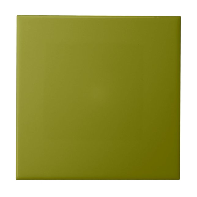 Olive Green 808000 Colour, With Option to Add Imag Ceramic Tile (Front)