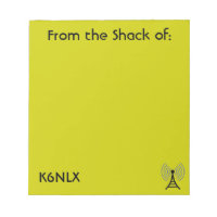 Olive Green Amateur Radio Call Sign Notepad