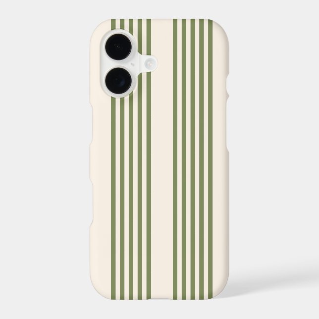 Olive green and beige five stripes pattern (Back)