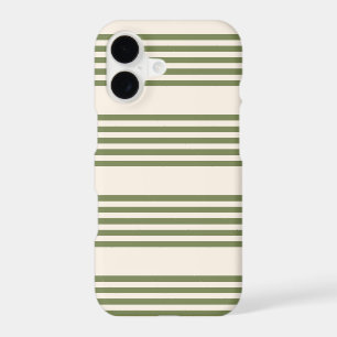 Olive green and beige five stripes pattern