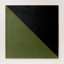 Olive Green and Black