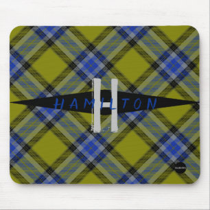 Olive Green and Blue Plaid Mousepad - HAMbyWG