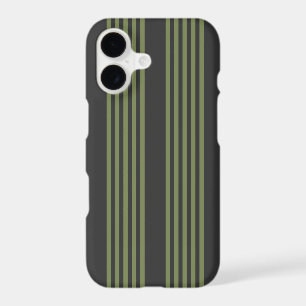 Olive green and charcoal five stripes pattern