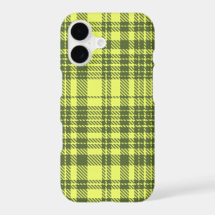 Olive Green and Lime Yellow Plaid Tartan