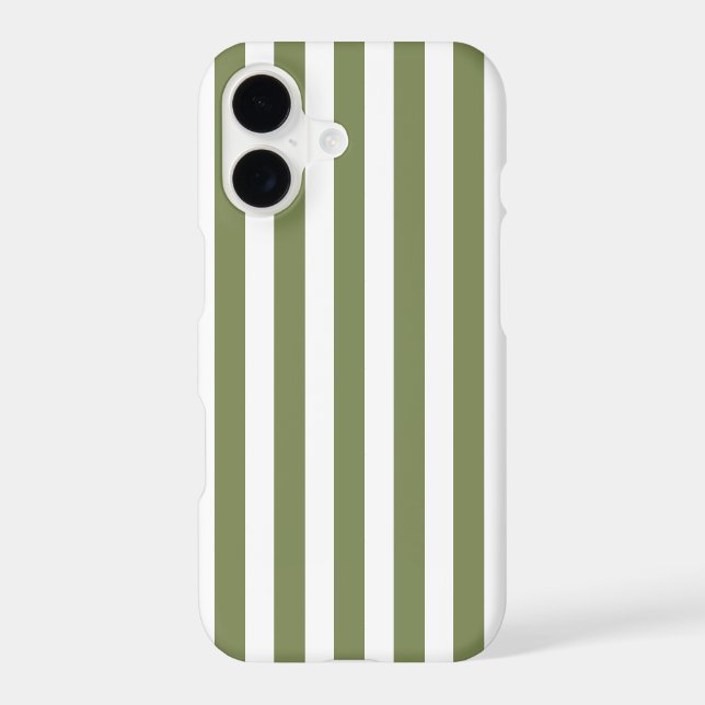 Olive green and white candy stripes (Back)