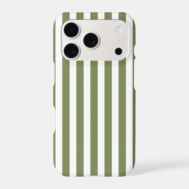 Olive green and white candy stripes (Back)