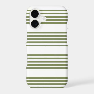 Olive green and white five stripes pattern