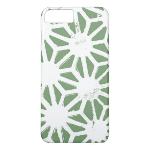 Olive green and white geometric pattern iPhone 8 plus/7 plus case