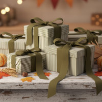 Olive Green and White Stripes Pattern