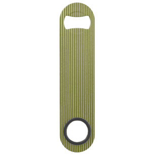 Olive Green and White Stripes with Uneven Lines