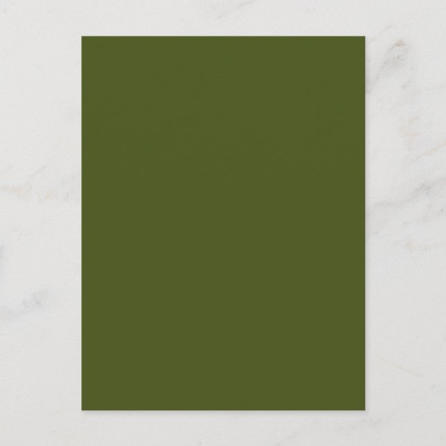 Olive Green Background Decor to Customise Postcard (Front)