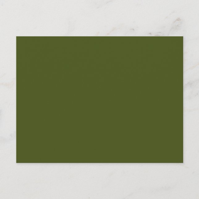 Olive Green Background Decor to Customise Postcard (Front)