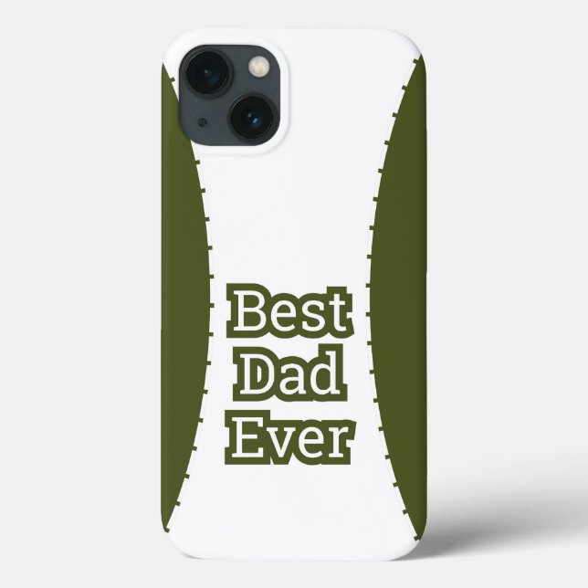 Olive Green Best Dad Ever iPhone Case (Back)