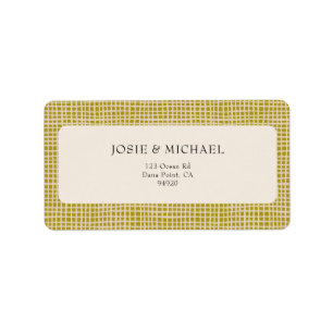 Olive Green Boho  Label