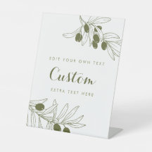 Olive Green Branches Custom